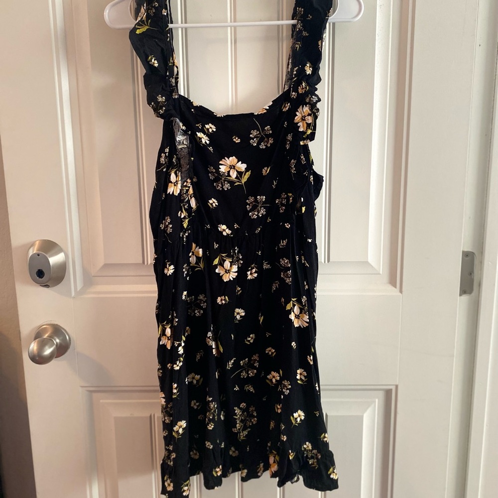Black floral dress